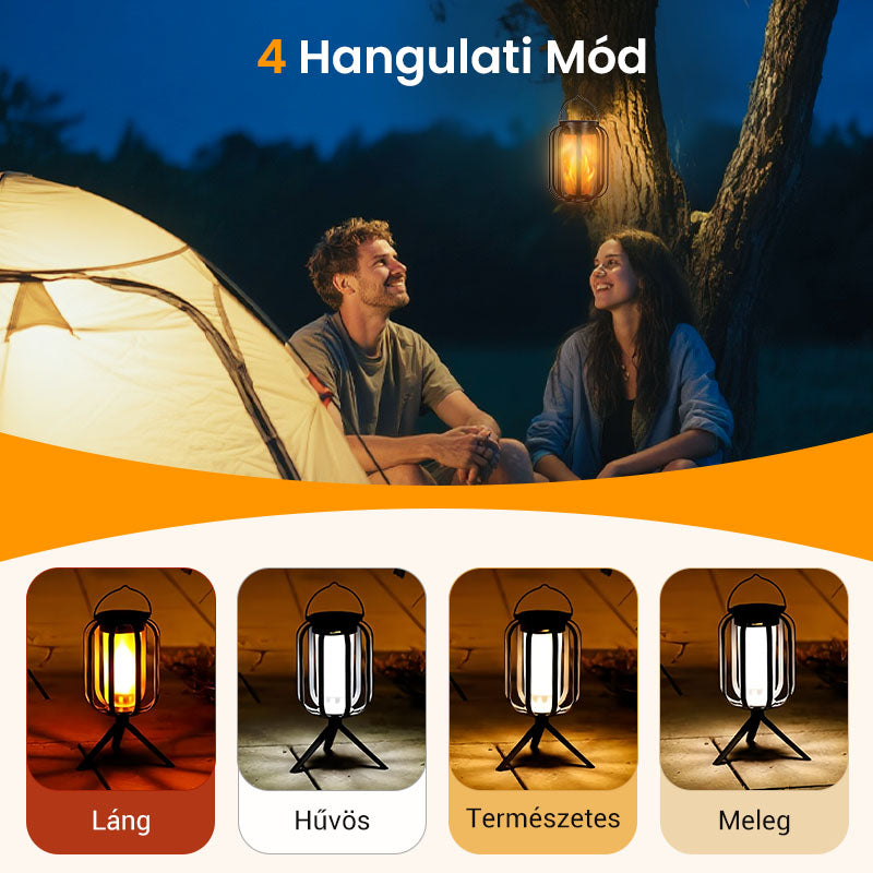 🌞Nyári ajánlat 🔥4 üzemmóddal rendelkező kültéri napelemes zseblámpa