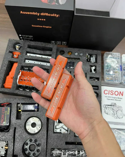 100% DIY🔥 dübörgő V8-as motor modell!