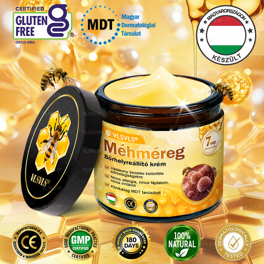 👍💪VLSVLS® Méhméreg Bőrhelyreállító Krém (👨‍⚕‍CE jóváhagyott)✅