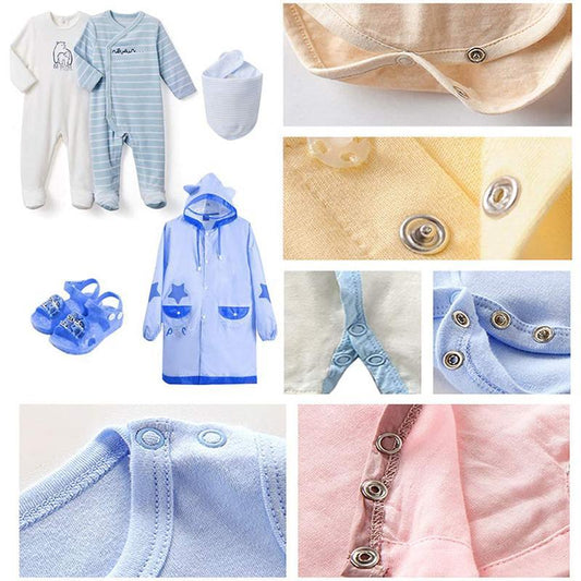 ✨DIY Pattintó Készlet Fémfogóval - 9,5mm Réz Patticok Kalapokhoz, Függönyökhöz, Babaruhákhoz