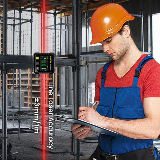 📐 Négyoldalas mágneses digitális szögmérő lézerrel 👷👍