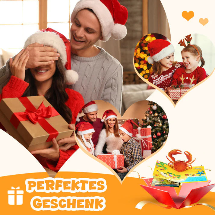 🎁Utolsó 50 szett elérhető 🧦ingyenes kasmír és pamut zokni🦖 3D állatos témájú gyermekkönyvek - ✨ Lengyel hangoskönyvet tartalmaz