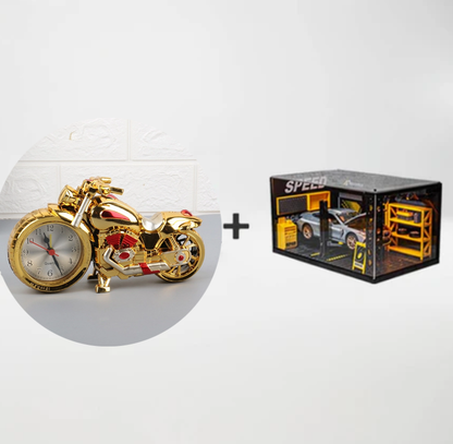 🎁Ingyenes rózsa nyaklánc🎅 ÜNNEPI KIÁRUSÍTÁS🏍️⏰Kreatív Motoros Ébresztőóra🎁