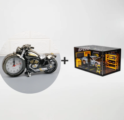 🎁Ingyenes rózsa nyaklánc🎅 ÜNNEPI KIÁRUSÍTÁS🏍️⏰Kreatív Motoros Ébresztőóra🎁