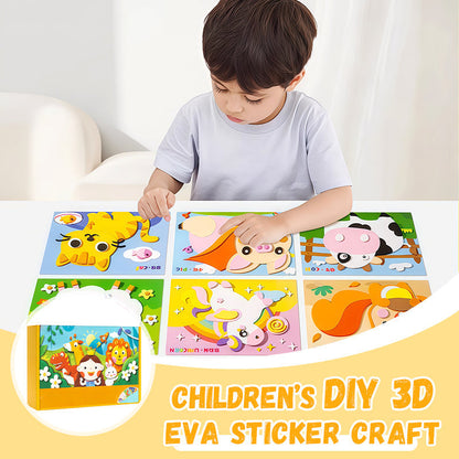 🧩🎨Gyerekek számára készült DIY 3D EVA matricás kézműves foglalkozás