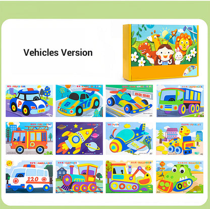 🧩🎨Gyerekek számára készült DIY 3D EVA matricás kézműves foglalkozás