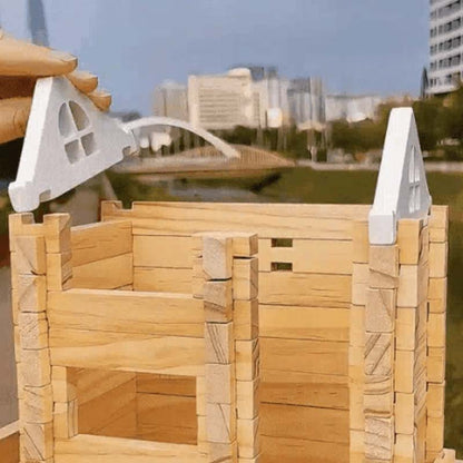 🔥3D Faház Építőjáték - Térbeli érzék fejlesztése