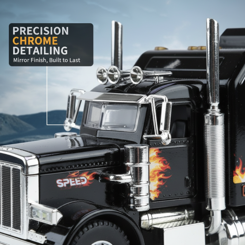 1:32 méretarányú ötvözött nagy teherbírású nyerges vontató