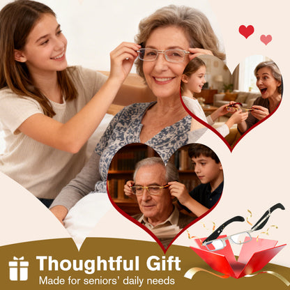 👓 Összecsukható, recept nélkül kapható szemüveg (kék fény szűrővel, szemüvegtokkal)