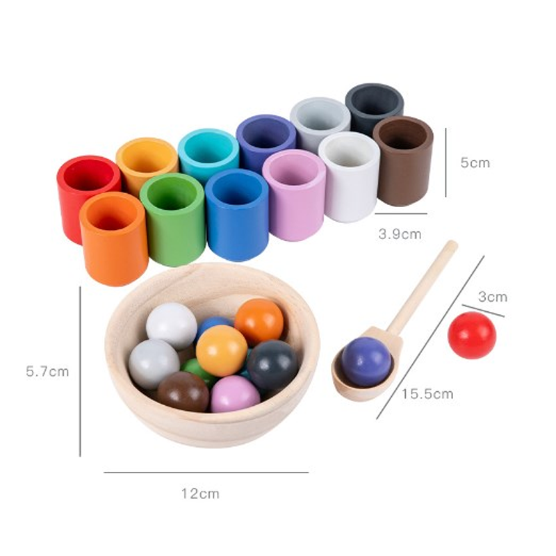 🌈 Szivárványgolyók poharakban Montessori játékok kisgyermekeknek 👶🧠