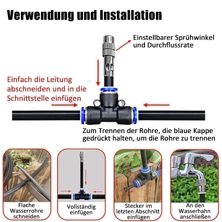 🌱360° ívelt kerti automata öntözőrendszer