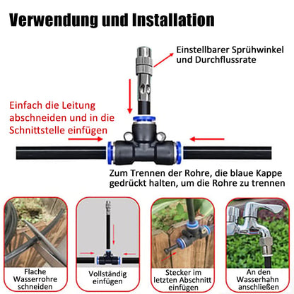 🌱360° ívelt kerti automata öntözőrendszer