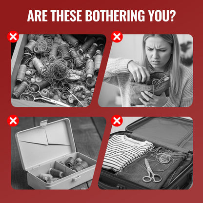 🧵21 darabos hordozható varrókészlet ✨ Tökéletes DIY varróprojektekhez