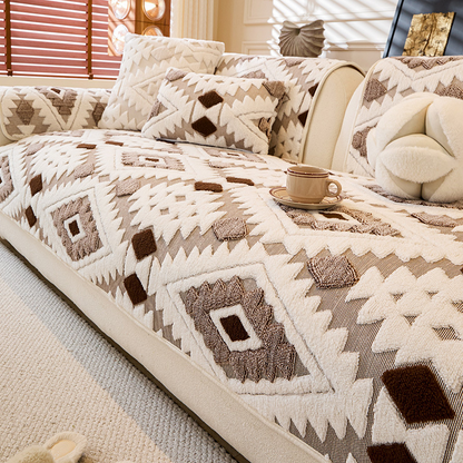 🛋️✨Modern geometrikus plüss kanapéhuzat