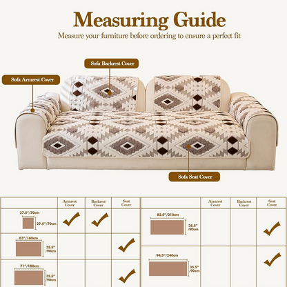 🛋️✨Modern geometrikus plüss kanapéhuzat