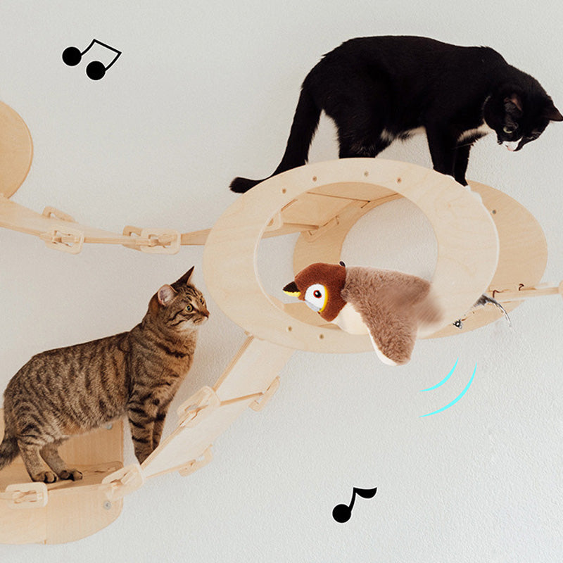 😻Tölthető érintéssel aktiválható macskajátékok valósághű hanghatásokkal🐦