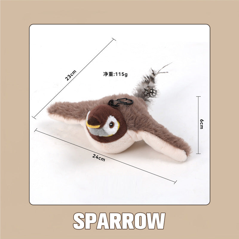 😻Tölthető érintéssel aktiválható macskajátékok valósághű hanghatásokkal🐦