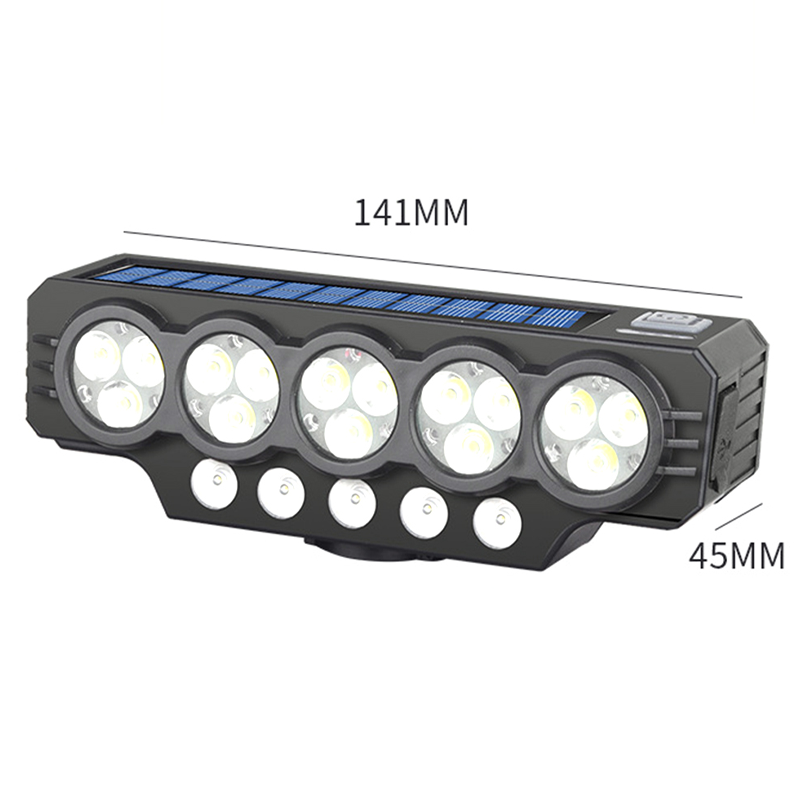 Napelemes és USB-ről tölthető kerékpárlámpa