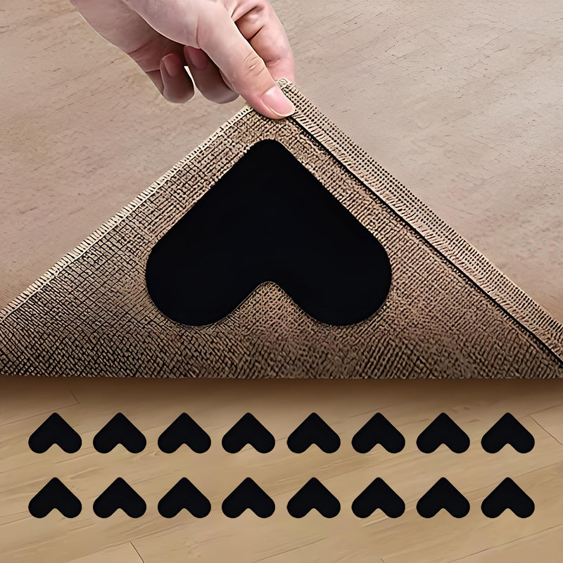 💕🏡Szív alakú, újrafelhasználható, csúszásgátló szőnyegfogók