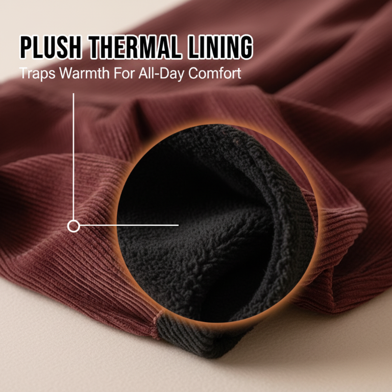 🔥👖Női téli meleg plüssbélésű kordbársony haremnadrág